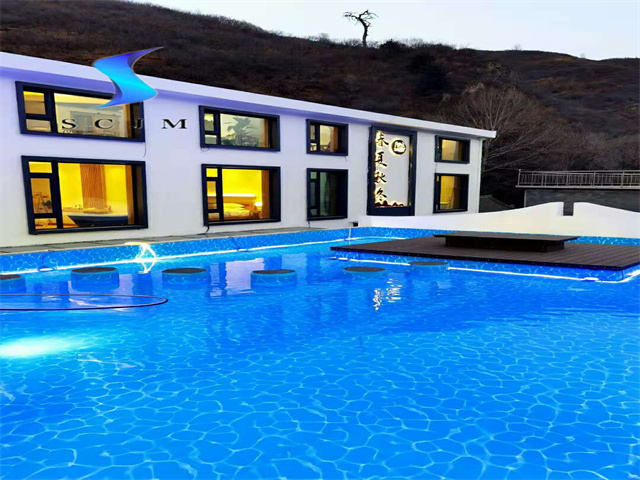 泳池膠莫施注水效果圖